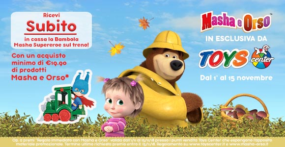Nei Toys Center in tutta Italia la promozione con Masha e Orso - Maurizio  Distefano
